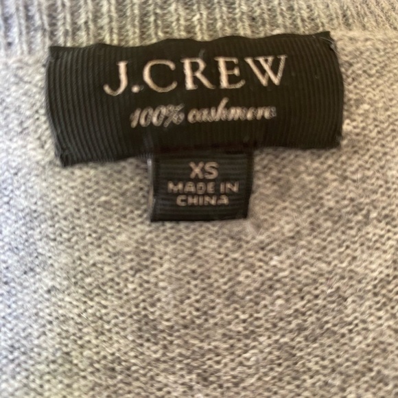 J.Crew Cashmere Sweater Lamé‎ Fringe Heather Gray XS - Picture 15 of 16